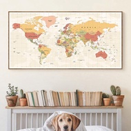 World Map Decorative Picture Canvas Modern Poster Nordic Wall Art Print Large Size Painting Modern S