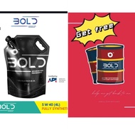 Bold 5W40 4L Fully Synthetic (New VOL.2)SN Engine Oil FREEPerfume Card (READY STOCK)