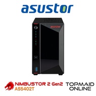 ASUSTOR NIMBUSTOR 2 GEN 2 AS5402T 2 BAY HOTSWAPPABLE/ 4 M.2 SSD SLOT NAS ENCLOSURE