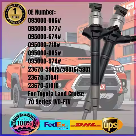 Fuel Injector 095000-9770 23670-59018 DCRDI-023 23670-51041 Common Rail Injector for Toyota Engine 1