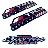 สติ๊กเกอร์ TRD Sportivo Toyota Racing Japan สติกเกอร์ 4ชิ้น Foil Stickers Car 3D ตัวนูน แต่งรถ ติดรถ ติดกระจก ติดข้างรถ ติดสเกิร์ต ติดท้าย ติดกันชน รถยนต์ Vios Yaris Vigo Revo Fortuner