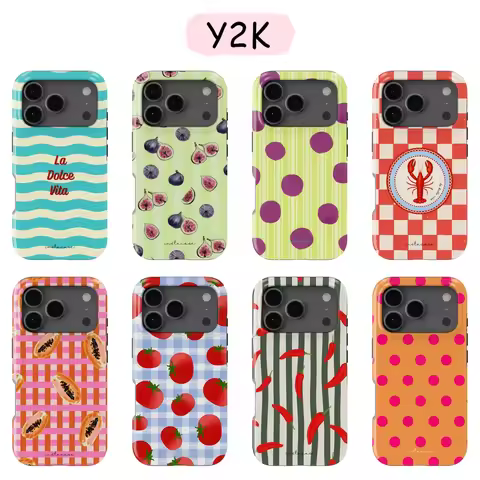 Y2K Lobster Chili Design Phone Case for iPhone 17 17e 16e 16 15 14 13 12 11 X XS XR XSMAX 7 8 Air Pr