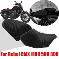 เบาะครอบที่นั่งลดการกระแทกปกป้องรถจักรยานยนต์สำหรับ Honda Rebel CMX 1100 500 300 CMX1100 CMX300การตกแต่งฝาครอบที่นั่งฉนวนกันความร้อนความร้อน