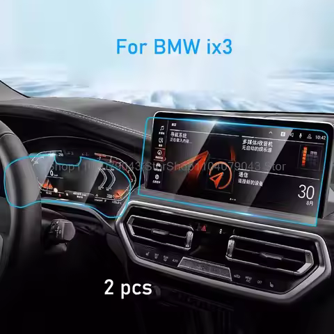 Tempered Glass Protector Film For BMW ix3 2022 -2024 Car GPS Navigation and dashboard touchscreen an