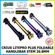 CRIUS Litepro PLUS Foldable Handlebar Stem 26.8mm Fixed Handle Post Stand Pipe For Folding bike