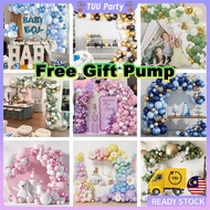 【30 Style】Decoration Birthday Party Birthday Decoration Set Ballon Garland Set Arch Ballon Stand Hap