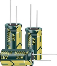 10pcs 16V 10000UF High Frequency Electrolytic Capacitor 16X30mm(0.63x1.18in) Aluminum Electrolytic C