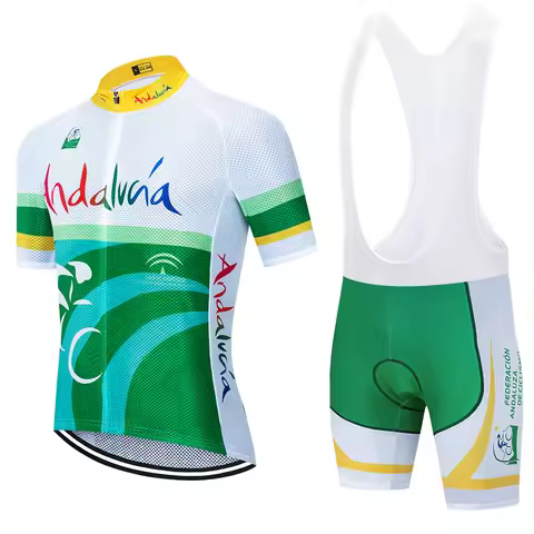 New Green Andalucia Cycling Jersey Men Women ORBEA RACING Bike Maillot Shorts Set Ropa Ciclismo MTB 