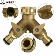WONDER Tap Irrigation Valve Tap Water Splitter Brass Y-shaped 2-Way Quick Connector