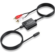 eSynic 192KHz Digital Analog Converter DAC Audio Converter Converter ToslinkSPDIF to RCA