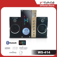 NANO | ลำโพงบลูทูธ มีช่องเสียบไมค์ร้องเพลงได้  เสียงดี พร้อมจอ display LED ราคาถูก  รุ่น WS-414