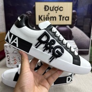 White Men's Sports Shoes with Embroidered Embossed Logo DC - Silver White Men's Shoes for Students G