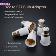 DOROLS LED Lamp Adapter, Long Lasting Heat Resistant B22 To E27 Adapter, Durable Anti Burning Edison