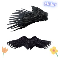 HILDAR Angel Wings, Realistic Lightweight Black Devil Wings, Unisex Foldable White Swallow Wings