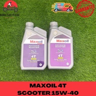 🔥【SBK MOTOR】MAXOIL 4T Scooter Engine Oil 15W-40 (800ml) | Minyak Enjin Motor Scooter