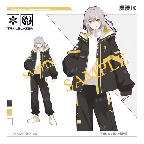Anime Honkai: Star Rail Cosplay Trailblazer Caelus Stelle Women Men Loose Jacket Coat Hoodie Windbre