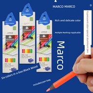 colour pencil pencil colour Marco 9205B pensil warna pendarfluor penanda warna pensil warna 6 warna 