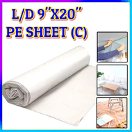 (9ft x 20ft) PE Sheet Plastic Sheet Cover Plastic Wrap Paint Furniture Sofa Floor