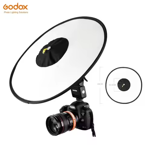 Godox RS18 Beauty Dish Collapsible Softbox for Camera Shoe Mounted Flash Units AD200 AD600 TT685 V86