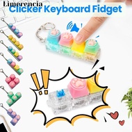 LIMERENCIA Pinch Toy, 4 Keys DIY Keyboard Fidget Keychain,  Relief Stress Keycap Keys Button Finger 