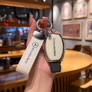 Keyring Car Key Case Cover for Mercedes Benz Maybach S580 A-B-C-M-CLA-CLS-E-G-GLB-GLE-R-SL Class AMG