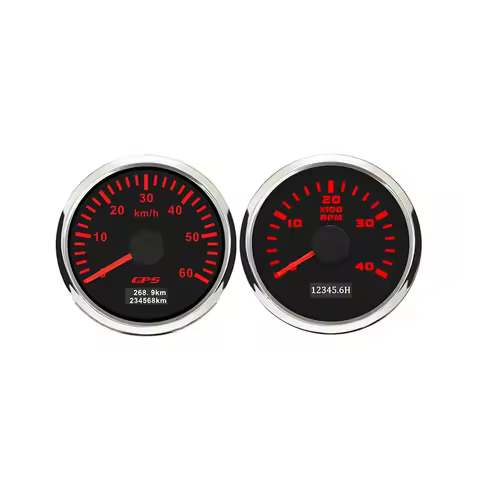 Newest 52mm GPS Speedometer 0-60km/h 0-80KM/H 0-120km/h + Tachometer 0-4000RPM 0-6000RPM with Backli