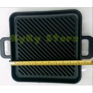 Cast Iron Grill Pan - BBQ Steak Gridle Grill Tool