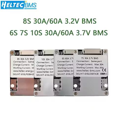 8S Lifepo4 24V 6S 7S Li-ion BMS10S 36V Lithium Battery Protection Board 25.2V29.4V 30A 50A 60A Balan