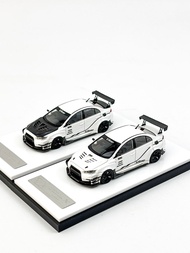 404error 1: 64 Mitsubishi EVO X Varis Pearl White Carbon Cover Resin Car Model Collection Limited Ed