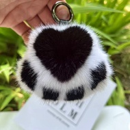 KeychainPlush Cat Paw  Imitation Mink Fur Cat Paw Pendant Plush Backpack Decoration Cat Paw Keychain
