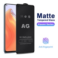 Full Coverage Matte Frosted Tempered Glass For Xiaomi Mi 11 Lite 11i 11T 10T 9T Pro Redmi Note 11 11S 10 10s 9 9s 8 7 10A 10C 9T 9A 9C 8A 7A Poco M4 M3 X4 X3 NFC GT F4 F3 F2 Pro Screen Protector