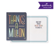 Hallmark Greeting Card (THANKS A MILLION) with Envelope 18cm x 13cm