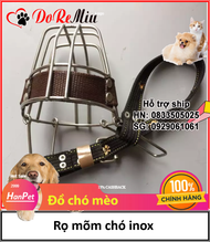 Hanpet - Rọ mõm chó bằng inox chống gỉ 3 size tùy thuộc vào kích cỡ mõm chó