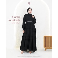Ray'sah l Muslim Women's Gamis Ceruty Halifah l Cool, Elastic Sleeves, & Nursing Friendly l Party ev