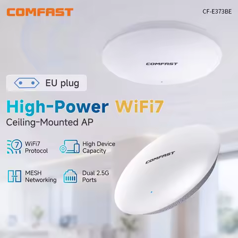 COMFAST CF-E373BE WiFi7 3570Mbps Ceiling AP 2.5G Dual Band PoE Powered Access Point for Home Office 