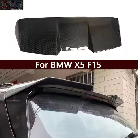 For BMW X5 F15 RGD Style Carbon Fiber Tail fins Top Wing Rear Spoiler Duckbill Car Wing Middle Wing 