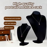 Display Holder Stand Craft Black Velvet Jewelry Show Case Rack Necklaces Necklace Pendant Chest Show
