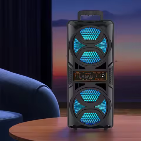 BT Speaker Portable Speaker Support USB/TF/AUX/FM/BT/MIC Wireless Stereo Speaker Outdoor Speaker for