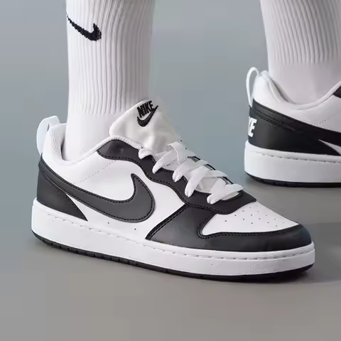 Nike Women's Shoes, Big Kids' Shoes, Court Borough Sneakers, Lightweight, Comfortable Casual Shoes, 
