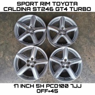 Sport Rim Toyota Caldina ST246 GT4 Turbo 17 Inch 5H Pcd100 7jj Off+45 For Wish Prius Altis