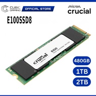 CRUCIAL INT SSD E100 PCIE GEN 4X4 NVME M.2 2280 INTERNAL SOLID STATE DRIVE (E100SSD8)  - 480GB / 1TB