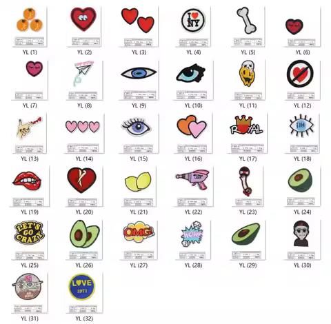 New Arrival 10 Pcs Embroidered Patch Iron Sew On Jeans Coat Tshirt Bag Shoe Hat Decor Repair Motif E
