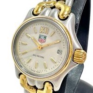 TAG HEUER/ Tag Heuer Sel S05.008M 女士腕錶，不銹鋼/鍍金石英機芯，白色錶盤/金銀組合錶帶 [二手]