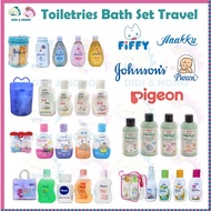 travel set mandian Fiffy Anakku Pureen Johnson's Baby Set Toiletries Travel Pack Set Mandian Bayi