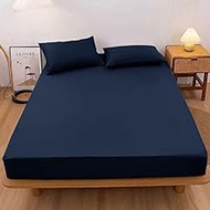 Fitted Sheets, Queen Bed Sheets, Bed Cover, Quick-Drying, Suitable for Mattresses 5 cm to 30 cm Thic