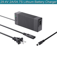 29.4V 2A  Charger 5.5mm Plug, for 25.2V/24V Battery GoTrax G1 GLI.der, Ed.ge, No.va,GKS Pro Plus Lu.