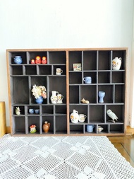 【好日戀物】德國帶回古董Antique實木手工收藏小物展示櫃