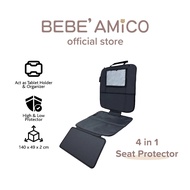 Bebe Amico Official Store 4-in-1 Car Seat Protector with Footrest & Tablet Holder