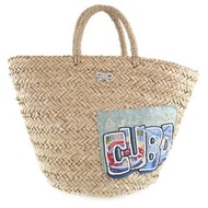 Anya Hindmarch籃子包，米色拉菲草手提包，開放式，女士，二手