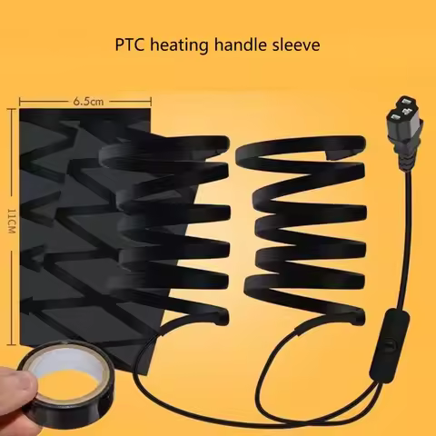 3-Gear Motorcycle Heated Hand Grips Waterproof Thermal E-bike ATV Handlebar Heater Warmer 48V 60V 72